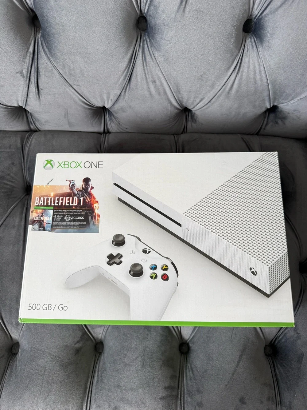 Microsoft Xbox One S 500GB Console White Complete in Box w/ Wireless Controller